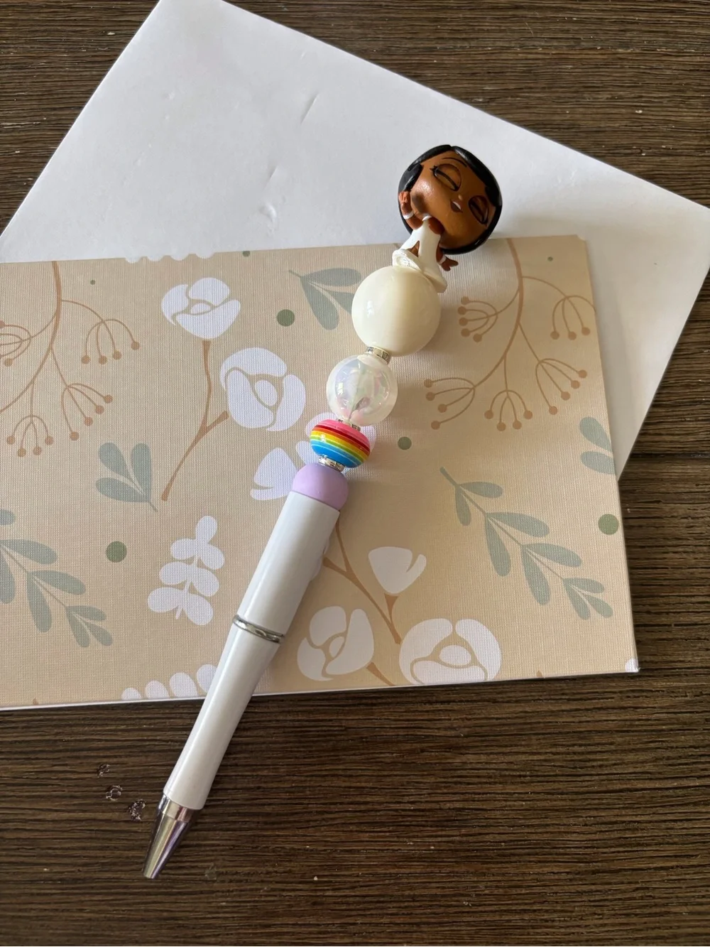 Disney Doorables: The Princess and The Frog: Princess Tiana handmade beaded pen